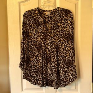 Ladies blouse. Leopard print.